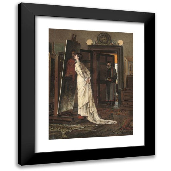 Charles Napier Kennedy 11x14 Black Modern Framed Museum Art Print Titled - The Artist's Studio (1898)