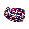 thumbnail image 2 of Miorin Under $5 Women Patriotic Flag Headband, Elastic Comfortable Hair Accessories, Knotted Bandana Headband for Daily Use, 4th of July USA Headwear, Blue Heardband, 2 of 3