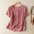 thumbnail image 4 of Blczomt Cute Womens Spring Blouses Red Summer Tshirts Casual Tunic Shirts Women, 4 of 7