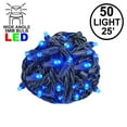 thumbnail image 7 of Novelty Lights 50 Light Blue LED Christmas Mini Light Set (Black Wire, 25 Feet), 7 of 7