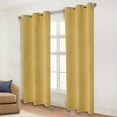 thumbnail image 2 of Superior Blackout Solid Light Filtering Grommet Curtain Panel Set, 46" x 84", Yellow Mustard, 2 of 14