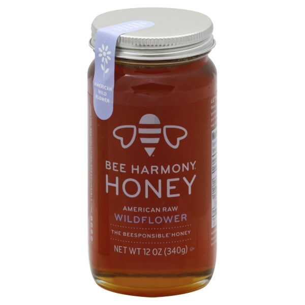 Bee Harmony Wildflower Honey, 12 oz Glass Jar