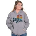 thumbnail image 4 of Puerto Rican Boricua Princess Latina Zip Hoodie Sweatshirt Women Brisco Brands S, 4 of 5