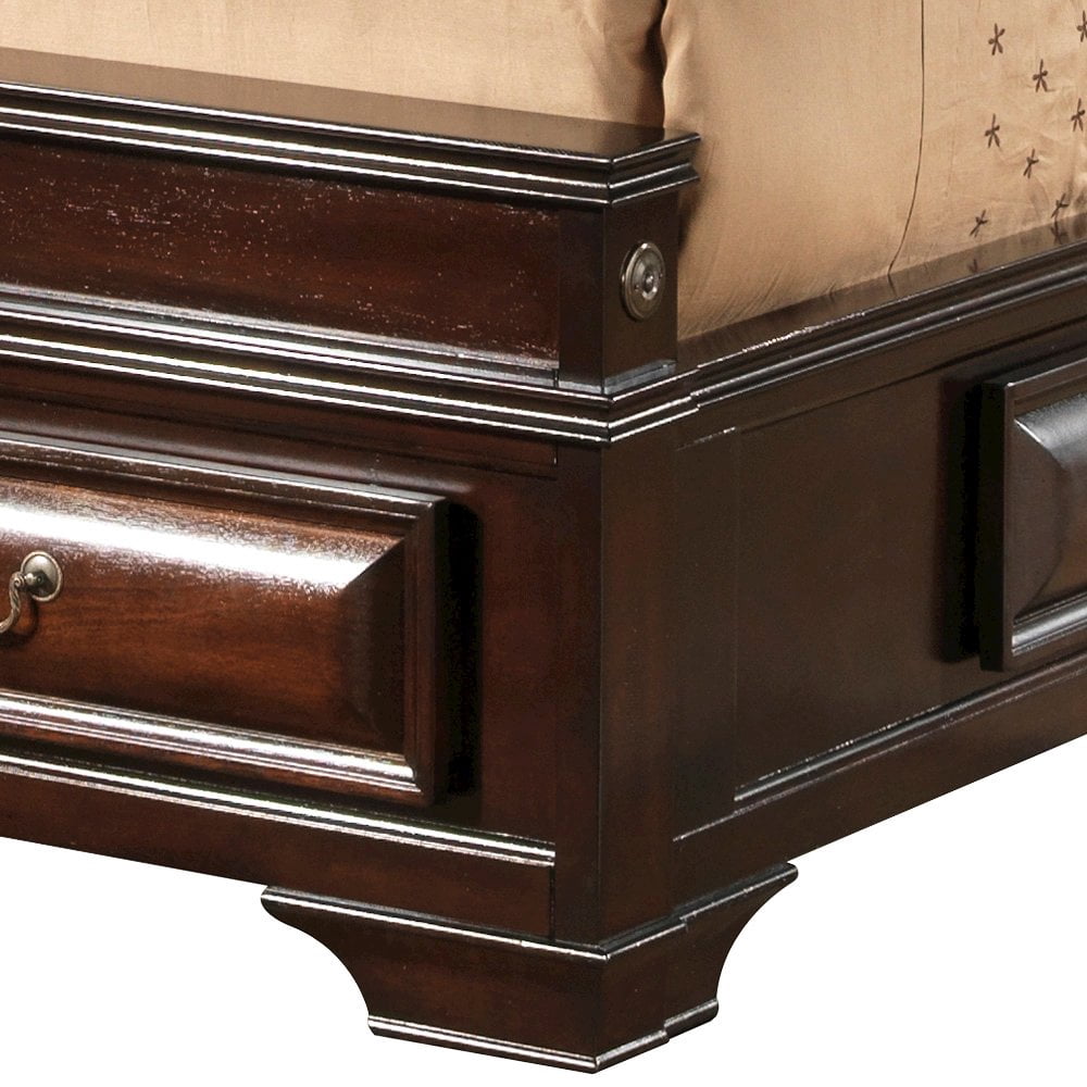 Glory Furniture LaVita King Storage Bed in Cappuccino Color