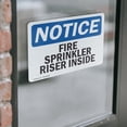 thumbnail image 4 of (2 Pack) Fire Sprinkler Riser Inside OSHA Notice Sign 24 Inch X 18 Inch Vinyl Label Decal Sticker Weather Resistant, UV Protected for Workplace, Business, and Construction Site, Made in, 4 of 7