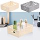 thumbnail image 1 of Caja de Almacenamiento Plegable y Multifuncional, Apilable, para El Hogar, La Cocina, El Escritorio, Organizador de Plástico Beige y Gris para Cosméticos, Ropa y Juguetes, Tamaño Grande (30 X 23 X 11, 1 of 6