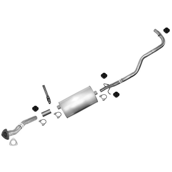 2001-2003 for S10 for GMC for Sonoma 2.2L 108.3/117.9 Wheelbase Muffler Tail Pipe System Kit, Bolt-On, No Drilling, for Universal Fitment