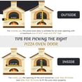 thumbnail image 5 of FEBTECH 25” x 20” Pizza Oven Door - Stainless Steel Outdoor Brick Oven Door - Brick Pizza Oven Door W/Viewing Window, 5 of 8