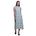 thumbnail image 1 of Bimba Robe Décontractée Teinture sur Nœuds Longue Dos Nu à Col Halter pour Femmes, Imprimée, Grande Taille, 1 of 6