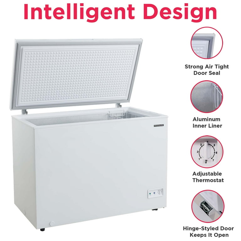 Frigidaire 10.3 Cu Ft Chest Freezer, White Garage Ready Deep