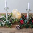thumbnail image 4 of Guirnalda de velas de hojas de acebo artificiales, guirnalda de hojas falsas para portavelas, decoración de mesa de fiesta de boda, Navidad, hogar, 4 of 4