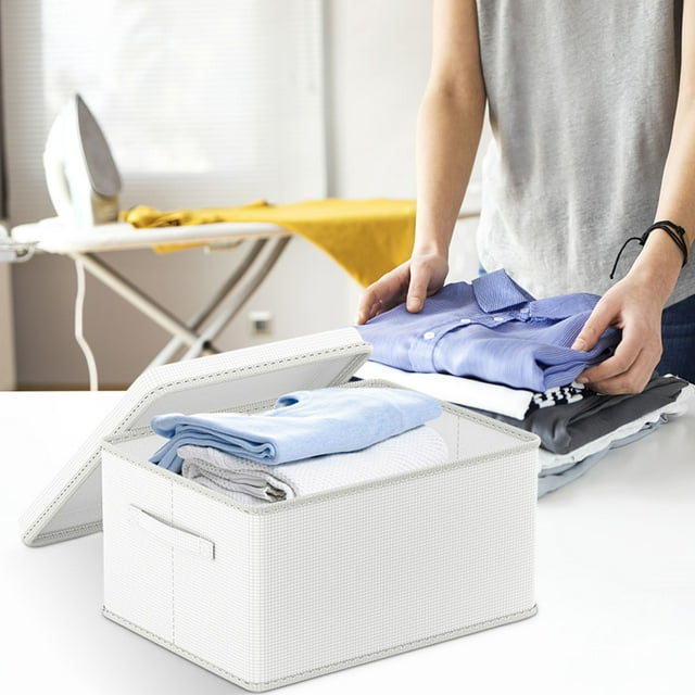 Dvkptbk Organization and Storage Clothes Sorting and Storage Box, Large Size Clothes Storage Box, PVC Foldable Wardrobe Sorting Box, Household Storage Box Apartment Essentials on Clearance