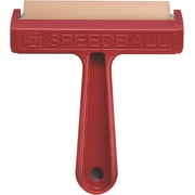 Speedball Pop-in Soft Rubber Brayer, 4-Inch Roller for Block Printing, Relief Printing, and Mixed Media Art