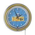 thumbnail image 5 of Trademark NBA1400-DN3 NBA Chrome Double Rung Neon Clock, City - Denver Nuggets, 5 of 5