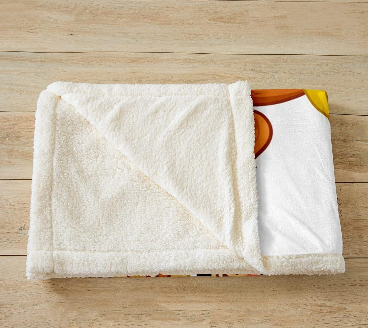 Kids Cute Monkeys Fleece Throw Blanket Cartoon Monkey Banana Decor Sherpa Blanket Boys Girls Wild Animal Pattern Plush Blanket Natural Wildlife Fuzzy Blanket for Sofa Bed Couch,Throw 50x60 Inch