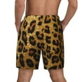 thumbnail image 2 of Lsque Mens Swim Trunks Golden Leopard Glitter Pattern - Bathing Suit Compression Liner - Beach Swim Shorts Swimwear - (S-3XL) - Stretch Quick Dry -3X-Large, 2 of 9
