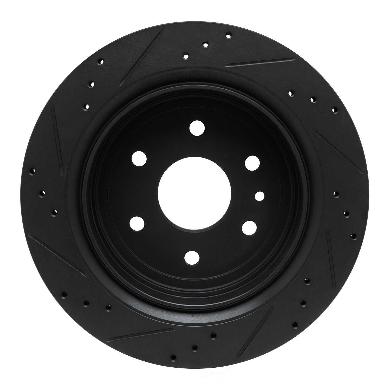 Dynamic Friction Company 633-46034R DFC Brake Rotor - Drilled And Slotted - Black