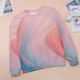 thumbnail image 6 of Colorful Marble Pattern Womens Casual Crewneck Sweatshirt Long Sleeve Tops Cute Pullover Loose Fit, 6 of 7