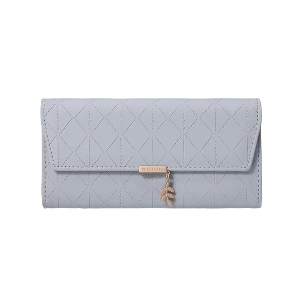 Guardurnaity Monedero largo compacto con regalo de gran capacidad para billetera familiar nuevo bolso práctico peso ligero Carteras azul brumoso