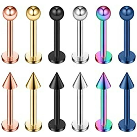 Briana Williams 20G Surgical Steel Labret Monroe Lip Ring Tragus Helix Earring Stud Piercing Jewelry