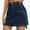 Dark Blue, variant on Odeerbi Solid Color Skirt for Women 2025 Fashion Casual Buttocks Short Skirt Solid Work Skirt With Pocket Olive Green