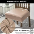 thumbnail image 3 of Whihome Dining Chair Covers Khaki,PU Waterproof Seat Covers Chair Seat Slipcovers ,Set of 3, 3 of 6
