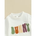 thumbnail image 4 of Bagilaanoe Newborn Baby Girl Boys Easter Jumpsuit Letter Embroidery Long Sleeve Bodysuit 3M 6M 12M 18M Infant Spring One Piece Romper, 4 of 7