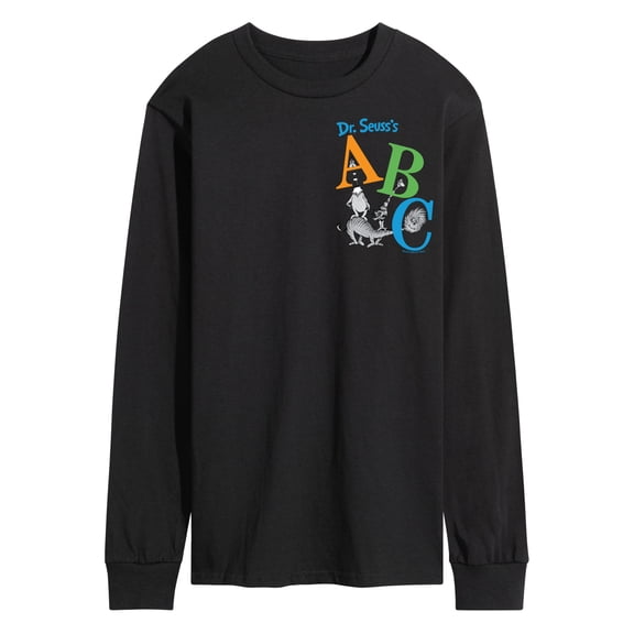 Dr. Seuss - ABC Book Cover - Men's Long Sleeve Graphic T-Shirt