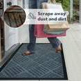 thumbnail image 5 of Heeneeso DM43A Entryway Rug Outdoor Doormat Rubber Front Entrance Door Welcome Mat Brown 47 x 32", 5 of 6