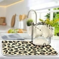 thumbnail image 5 of Cheetah Brown Gold Dish Drying Mat for Kitchen Countertop 16x18 Leopard Black Small Drying Mat Reusable Quick Dry Dish Sink Mats Easy Clean Decorative Essentials, 5 of 7