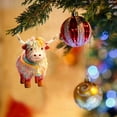 thumbnail image 4 of JoyMoreHome Christmas Tree Decoration, Christmas Tree Cute Acrylic Cattle Pendant, Cute Xmas Tree Accessories, Cartoon Little Cattle Christmas Hanging Ornament, 4 of 4