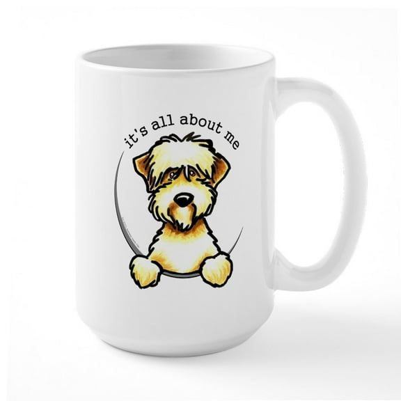 CafePress - Funny Wheaten Terrier Large Mug - 15 oz Ceramic Large White Novelty Mug