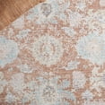 thumbnail image 6 of Safavieh Arizona 2'-6" X 8'-0" Polyester Power Loomed Rug In Turquoise / Rust, 6 of 7
