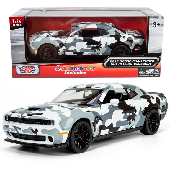 All Star Toys Exclusive 2018 Dodge Challenger SRT Hellcat Widebody Camouflage 1/24 Diecast Model Motormax 79350 Camo V.2 103