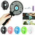 thumbnail image 2 of Portable Mini Hand-Held Small 3 Speed Cooler Cooling USB Rechargeable Desk Fan (White), 2 of 2