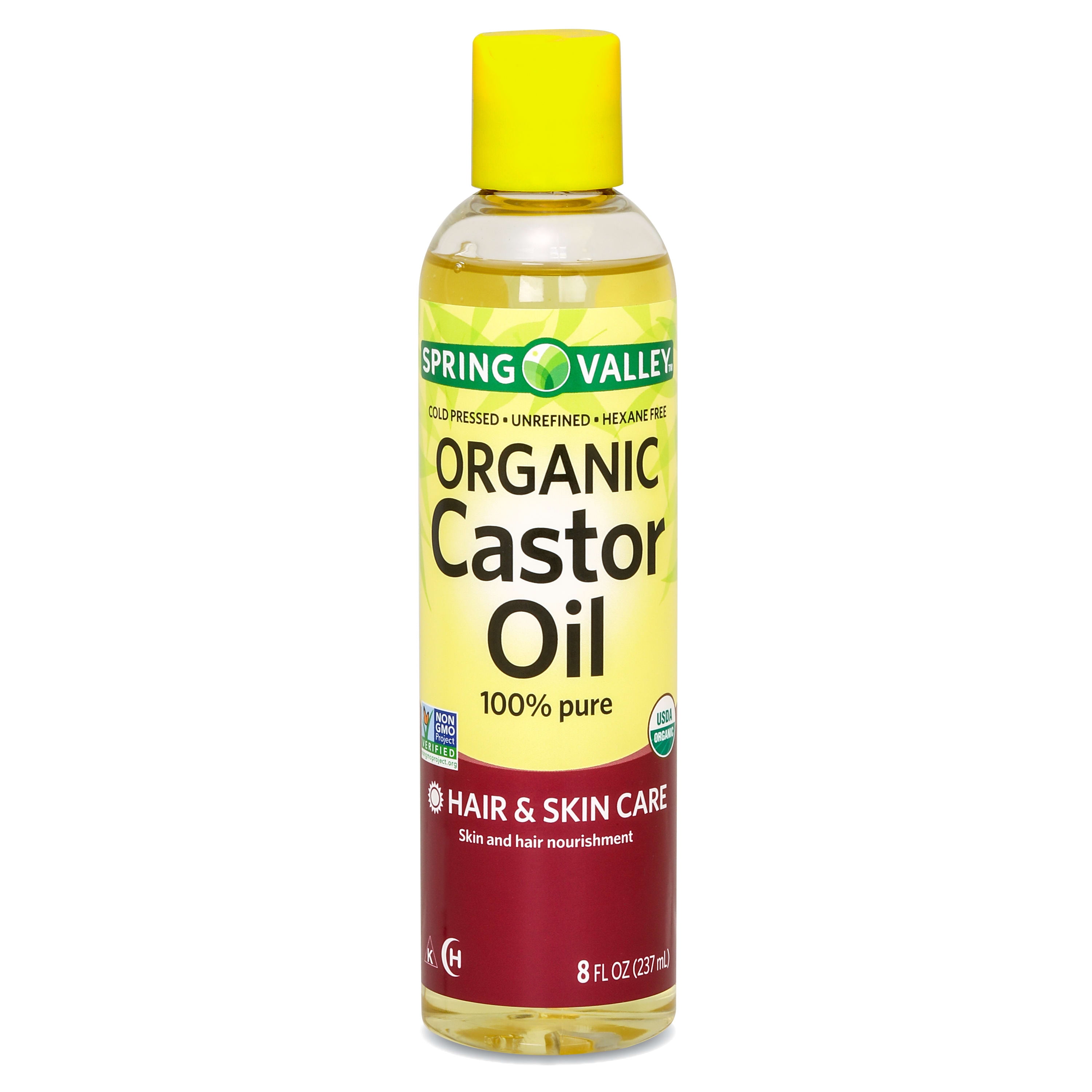 Spring Valley, Organic Castor Oil, 100% pure, 8 FL OZ (237 mL)