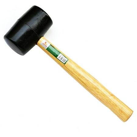 

Kelingqi High Elastic Shockproof Hardwood Shaft Rubber Mallet Hammer 300g (Black)