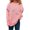 Pink, variant on Women's Fashion Casual Loose Versatile Bear Decoration Handmade Drawstring Long Sleeve Round Neck Pullover Sweater for Fall Winter Gift Ideas,Black,L