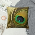 thumbnail image 2 of JEUXUS  Colorful Peacock and its Gorgeous Gold Tail Throw Pillow Covers Sofa Pillowcase Car Square Throw Pillowcases Home Decoration, 2 of 5