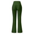 thumbnail image 4 of Awxnjux Wide Leg Pants Woman Womens Length Full Casual Pants Flare Leg High Waist Trousers (Green,L), 4 of 6