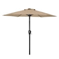 thumbnail image 7 of 7.5 FT Outdoor Patio Umbrella,Table Umbrella, Yard Umbrella, Heavy-Duty Round Market Umbrella with 6 Sturdy Ribs, Push Button Tilt and Crank for Garden Deck Backyard Pool, Tan, 7 of 7