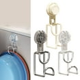 thumbnail image 2 of Suction Washbasins Hook Rack Waterproof Wash Basins Wall Hooks Hanging Kitchen transparent, 2 of 4