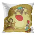 thumbnail image 1 of RYLABLUE Colorful Little Red Riding Hood and Wolf Cartoon Fairytale Throw Pillowcase Cushion Case Cover, 1 of 1