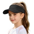thumbnail image 3 of Hats for Women Kids Breathable Visor Cap Adjustable Headband Outdoor Sport Hat Black One Size, 3 of 9