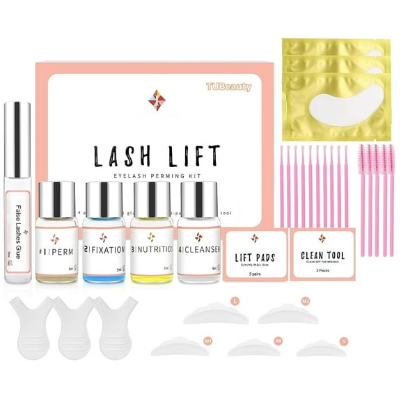 TUBeauty 2024 Eyelash Perming SE33nbsp;Full Kit, Upgraded Professional Eyelash Perming Eye Lashes Extension Perming Kit Nutritious Eyelashes Curling Lash Lift ICONSIGN (Glue Upgraded Version)