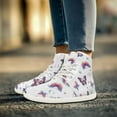 thumbnail image 2 of Psesaysky Butterfly Print Barefoot Shoes High-Top Minimalist Shoes Lace-Up Leather Casual Shoes Easy to Clean Anti-Slip Comfortable Walking Shoes, 2 of 8