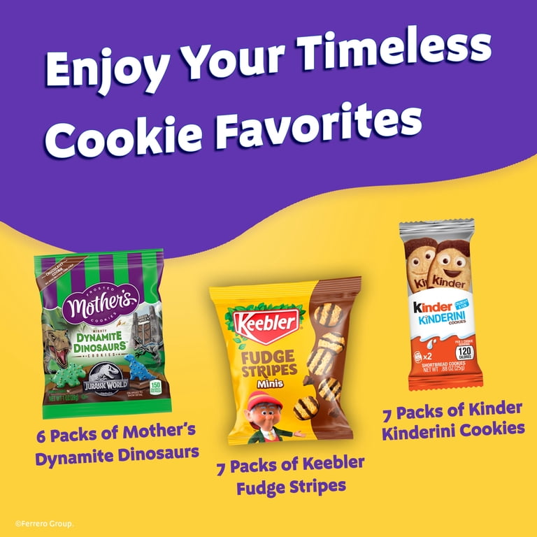 Keebler, Fudge Stripes Mini Cookies, Variety Pack, 20 Pack