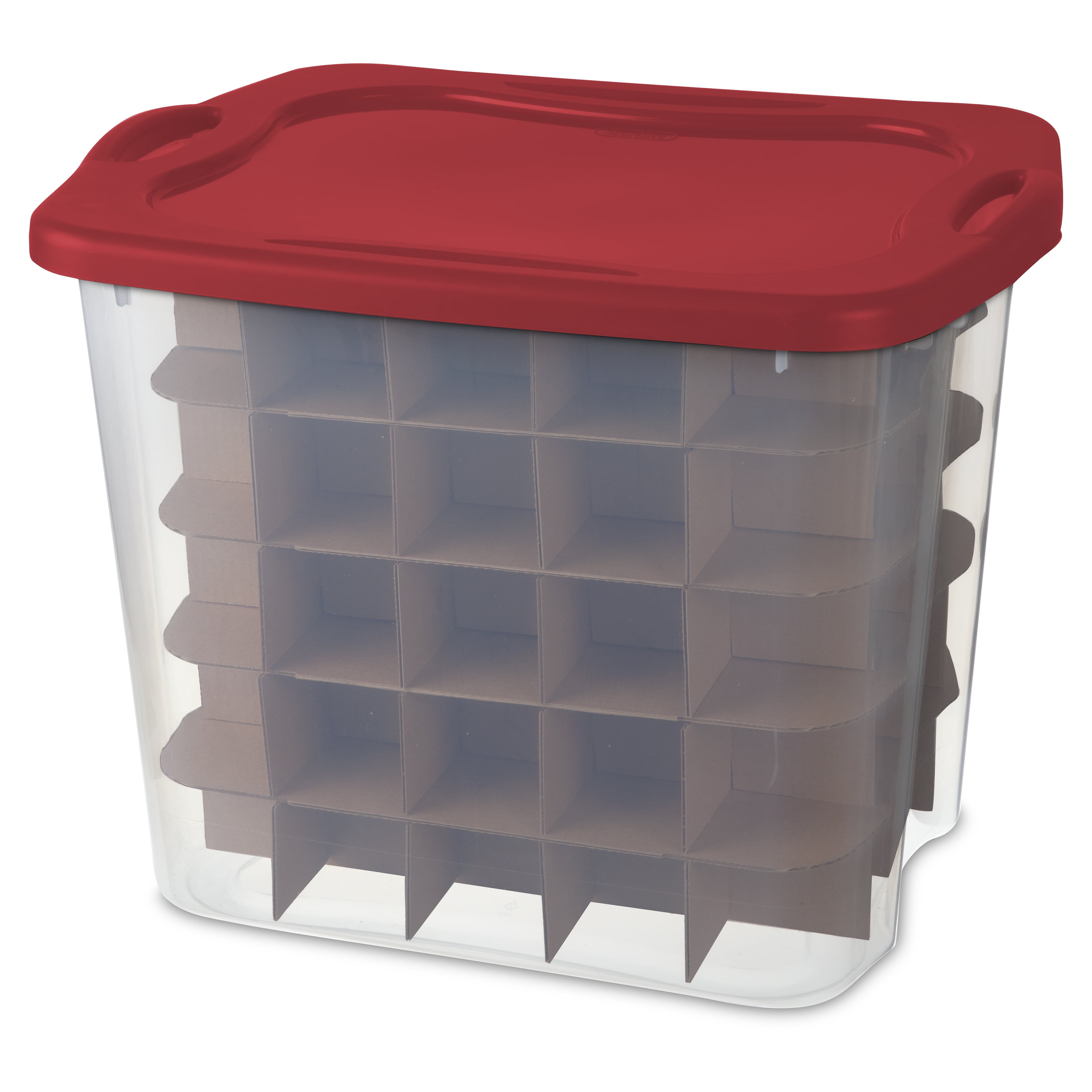 Sterilite 95 Qt Ornament Storage Box- Red – Walmart Inventory