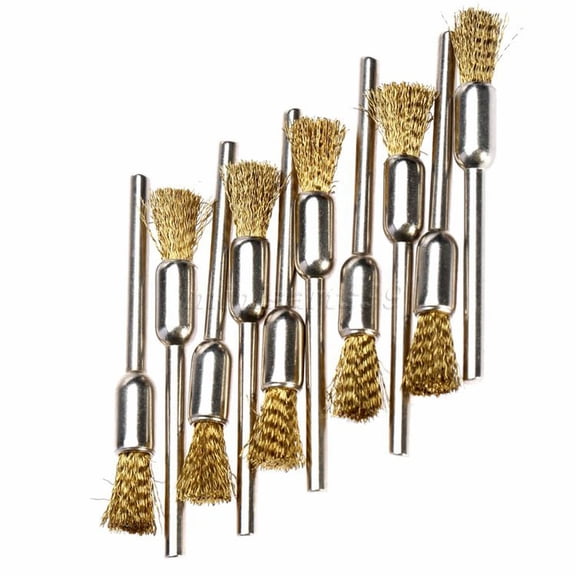 JSP Miniature end brush, mounted on a 3/32inch (2.3mm) mandrel, pack of 12 (br138)