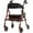 Black +Red, variant on Xlluproid Foldable Rollator Walkers with Seat for Seniors,350 lb Capacity,8'' Big Wheels,6-Position Height